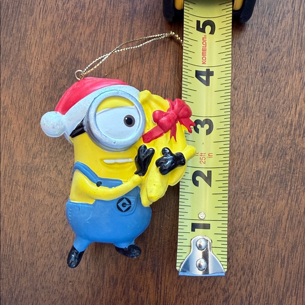 Minion Christmas Ornament with Santa Hat & Bananas